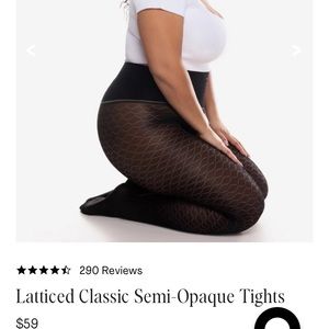 Sheertex un-ripplable latticed semi-opaque tights